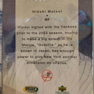 Hideki Matsui 2003 Upper Deck MLB Edition Play Makers Bobble Head In Package - 7â€ tall approx