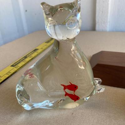 Assortment of cat figurines