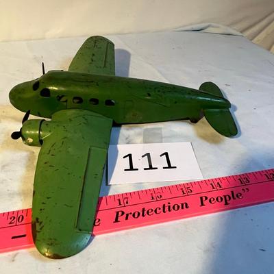 Tin Airplane 1940s AS IS