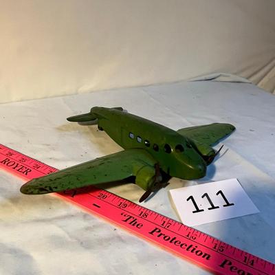 Tin Airplane 1940s AS IS