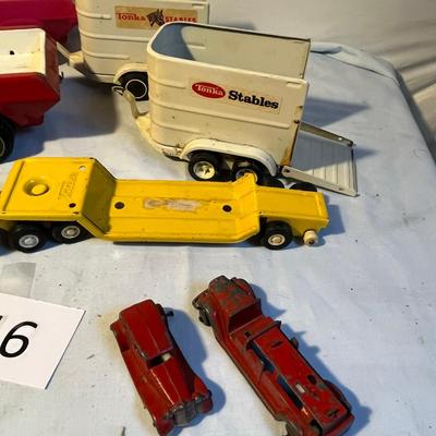 Flat of Vintage TONKA small toys