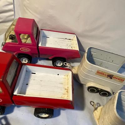 Flat of Vintage TONKA small toys