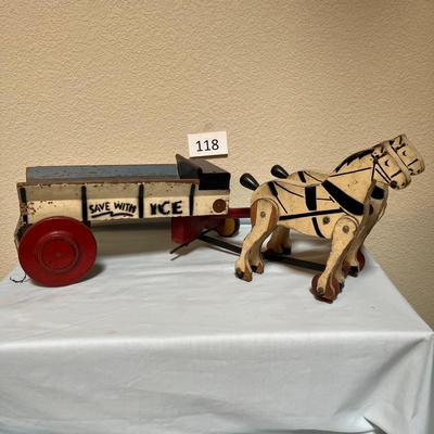 Rich Toy Ice Wagon 1930s Vintage Awesome