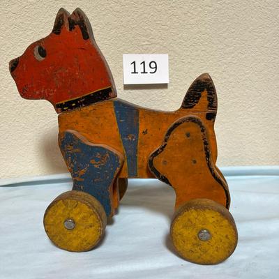 Scotty Dog Wood Pull toy