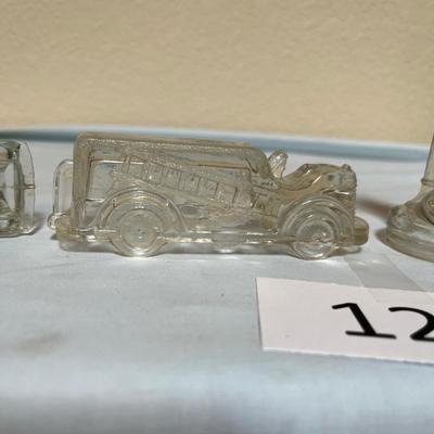 Vintage Glass Candy Containers Lot of 3