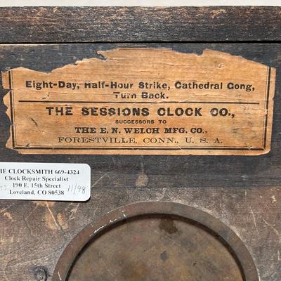 Antique Sessions Mantle Clock Faux marble