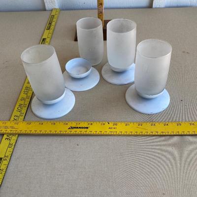 Set a four tea light candle holders