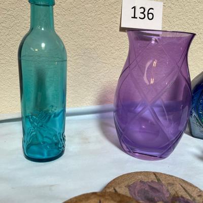 Colored glass & coasters