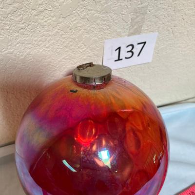 Large Art Glass Christmas Ornament