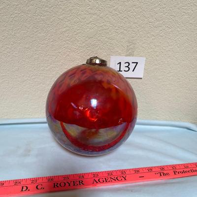 Large Art Glass Christmas Ornament