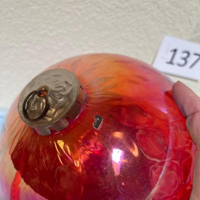 Large Art Glass Christmas Ornament