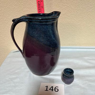Artist Made Pitcher & mini VAse