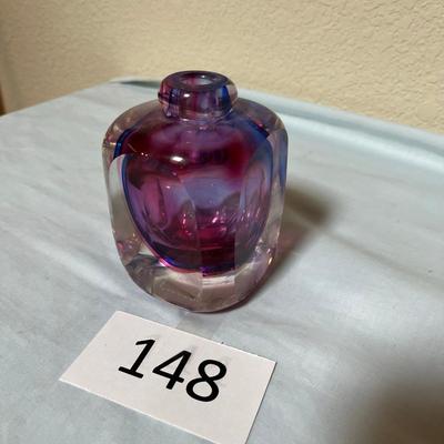 Square Art Glass Vase