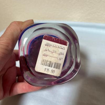 Square Art Glass Vase