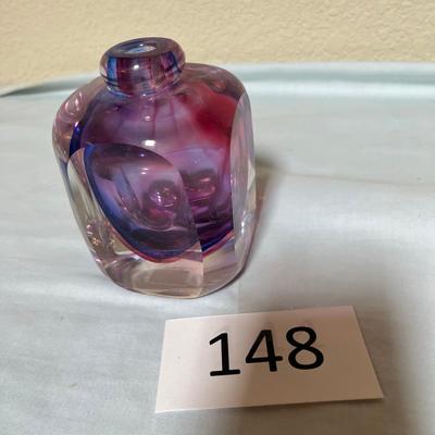 Square Art Glass Vase