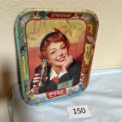 Vintage Coca Cola COKE Sports Tray 1940s