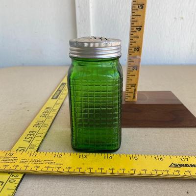 Green glass shaker