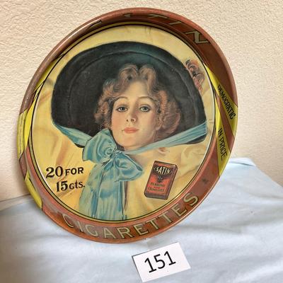 Cigarette Advertising Tray 1920s