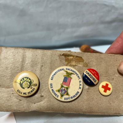 Lot of Pinback Buttons & Other advertising items