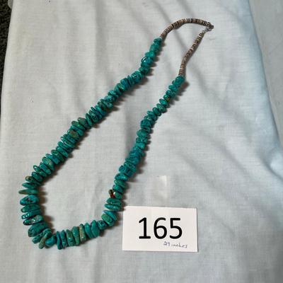 Turquoise Nugget Heishe Necklace