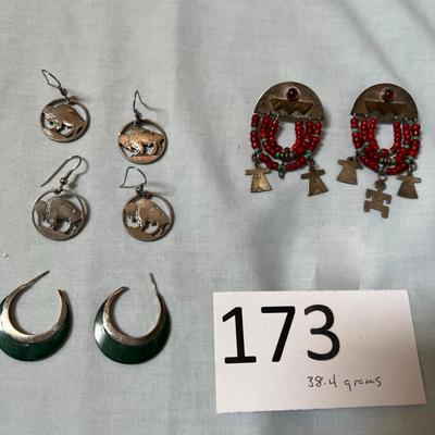 Sterling Silver & Nickel Earring grouping