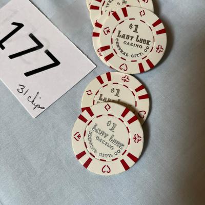 Lady Luck Casino 31 $1 Chips