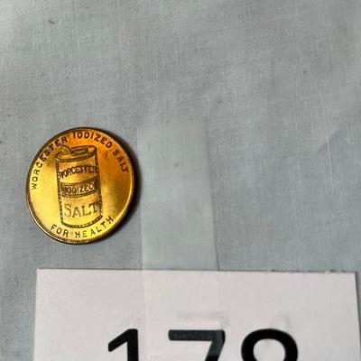 Worchester Salt Trad Token GOOD LUCK swastika