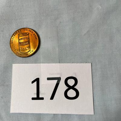 Worchester Salt Trad Token GOOD LUCK swastika