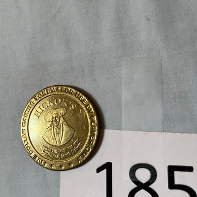 Hickock's Casino Deadwood $5 Slot Coin