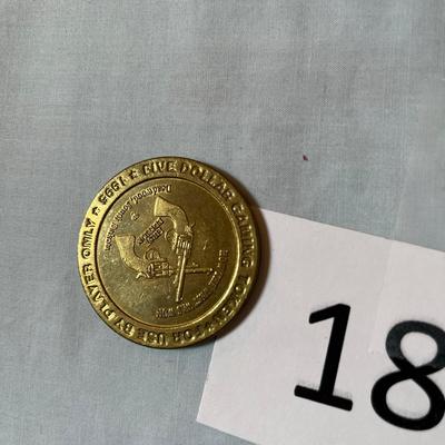 Hickock's Casino Deadwood $5 Slot Coin