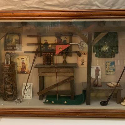 Golf shadow box - 21â€ x 13â€ x 3.5â€ approx