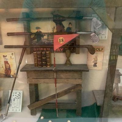 Golf shadow box - 21â€ x 13â€ x 3.5â€ approx