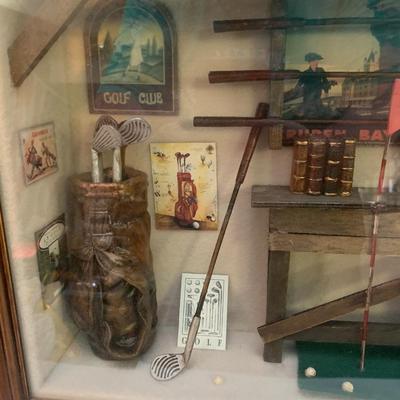 Golf shadow box - 21â€ x 13â€ x 3.5â€ approx