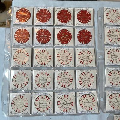 Lady Luck & Long Branch Casino Poker Chips