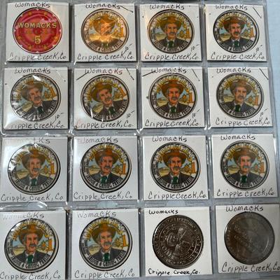 Womacks Cripple Creek Turf Clup & Silver Spur Casino Poker Chips