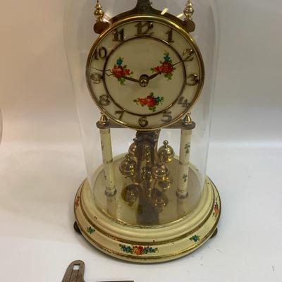 Vintage Kundo 400 Day Anniversary Clock - 6â€ diameter x 9.5â€ high approx