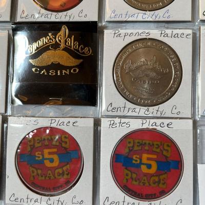Papone's Palace Nitro & others Central City Poker Chips