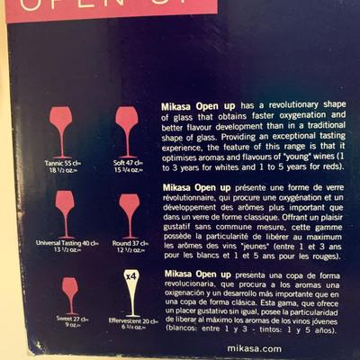 Mikasa Oenology Open Up Set of 4 - 6.5 oz each approx 9â€ tall
