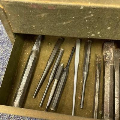 Green toolbox and contents