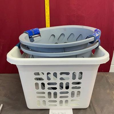 3 laundry baskets