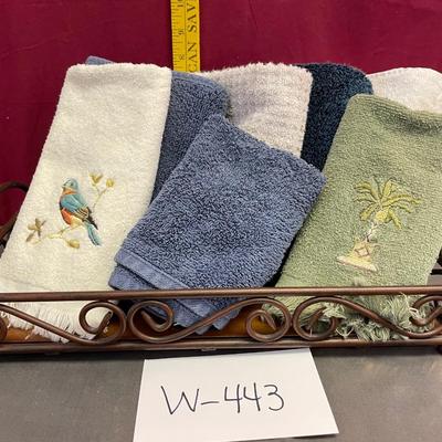 Hand towel decorative tray