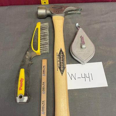 Hammer/strait line/brush