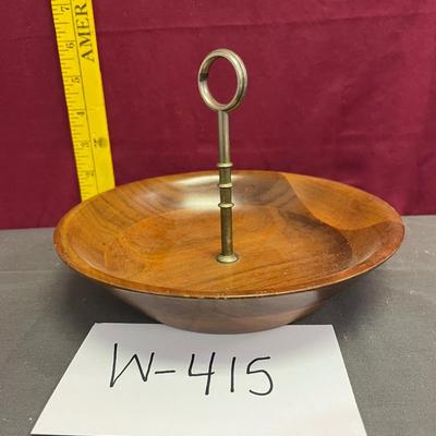 Vermilion walnut bowl