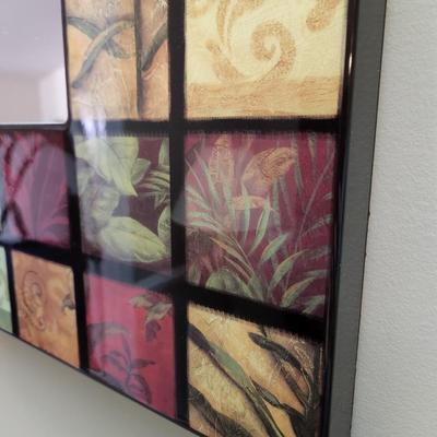 Wall Art with Center  Mirror