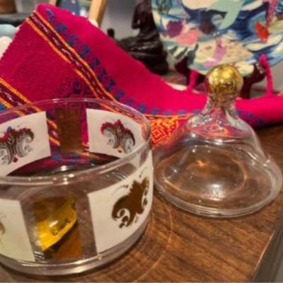 Vintage Libbey glass candy dish