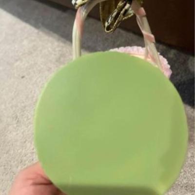 Mackenzie Childs Easter basket with baby chickens