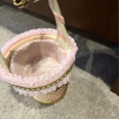 Mackenzie Childs Easter basket with baby chickens