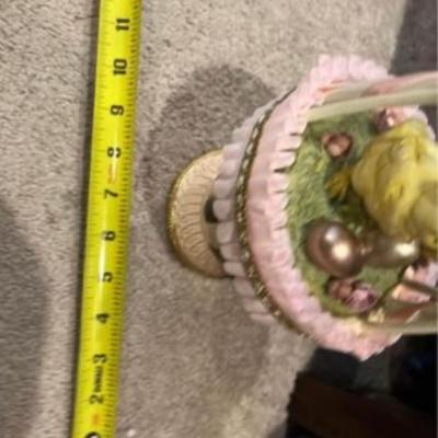 Mackenzie Childs Easter basket with baby chickens