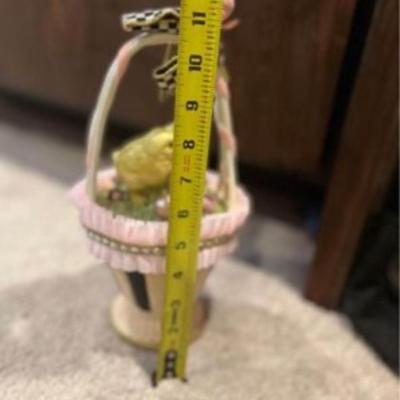 Mackenzie Childs Easter basket with baby chickens