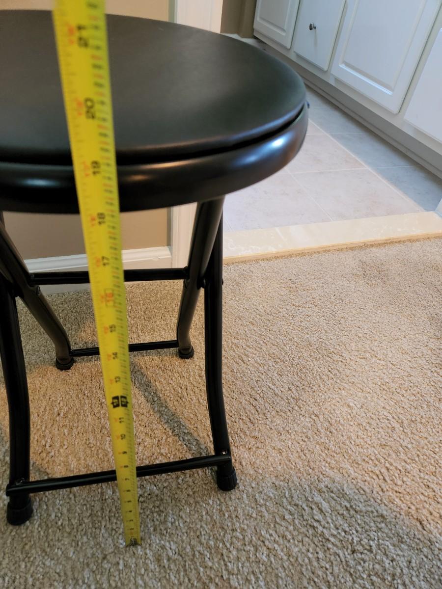 3 Folding Stools different Heights